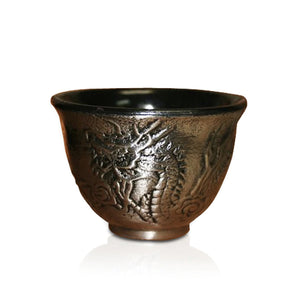 Cast Iron Cup - Dragon Silver