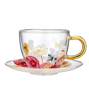 Ashdene - Springtime Soiree - Glass Cup & Saucer Set