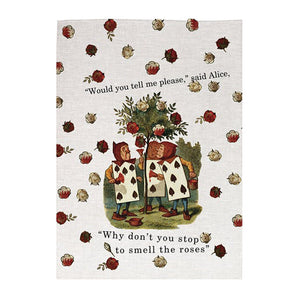 Tea towel - Alice in Wonderland - Smell The Roses