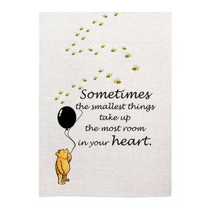 Tea towel - Pooh - Smallest Things (bees)