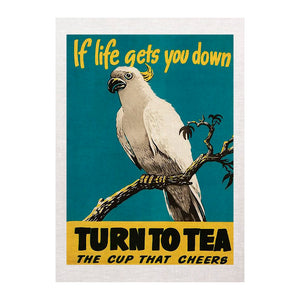 Tea towel - Cockatoo - If Life Gets You Down